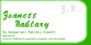 zsanett maklary business card