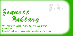 zsanett maklary business card